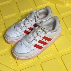 Adidas Kids' White, Red, and Pink Sneakers